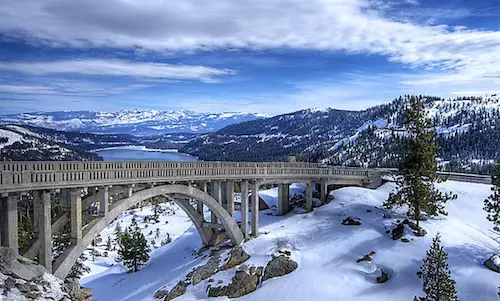Donner Pass | Rainbow Bridge on historic Highway 40 near Donner Lake – www.snowbrains.com Donner Pass | Rainbow Bridge on historic Highway 40 near Donner Lake – www.snowbrains.com